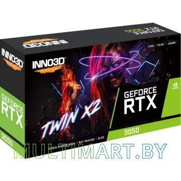 Видеокарта Inno3D GeForce RTX 3050 Twin X2 8GB GDDR6 (N30502-08D6-1190VA42) картинка 2